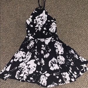 Windsor Black floral halter top dress